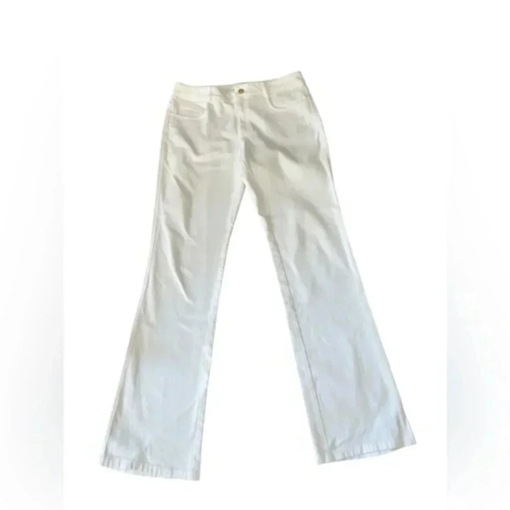 ST JOHN Woman's White Boot Cut Five Pocket Jeans Pants Size 8 134202 - Picture 5 of 6